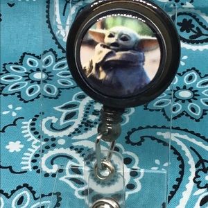 Baby Yoda Name Badge Reel